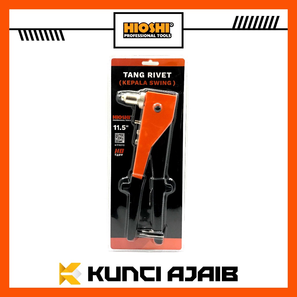 HIOSHI HTR012 Tang Rivet KEPALA SWING 11.5" - Mata HSS Heavy Duty Hand Rifet Ripet Riveter
