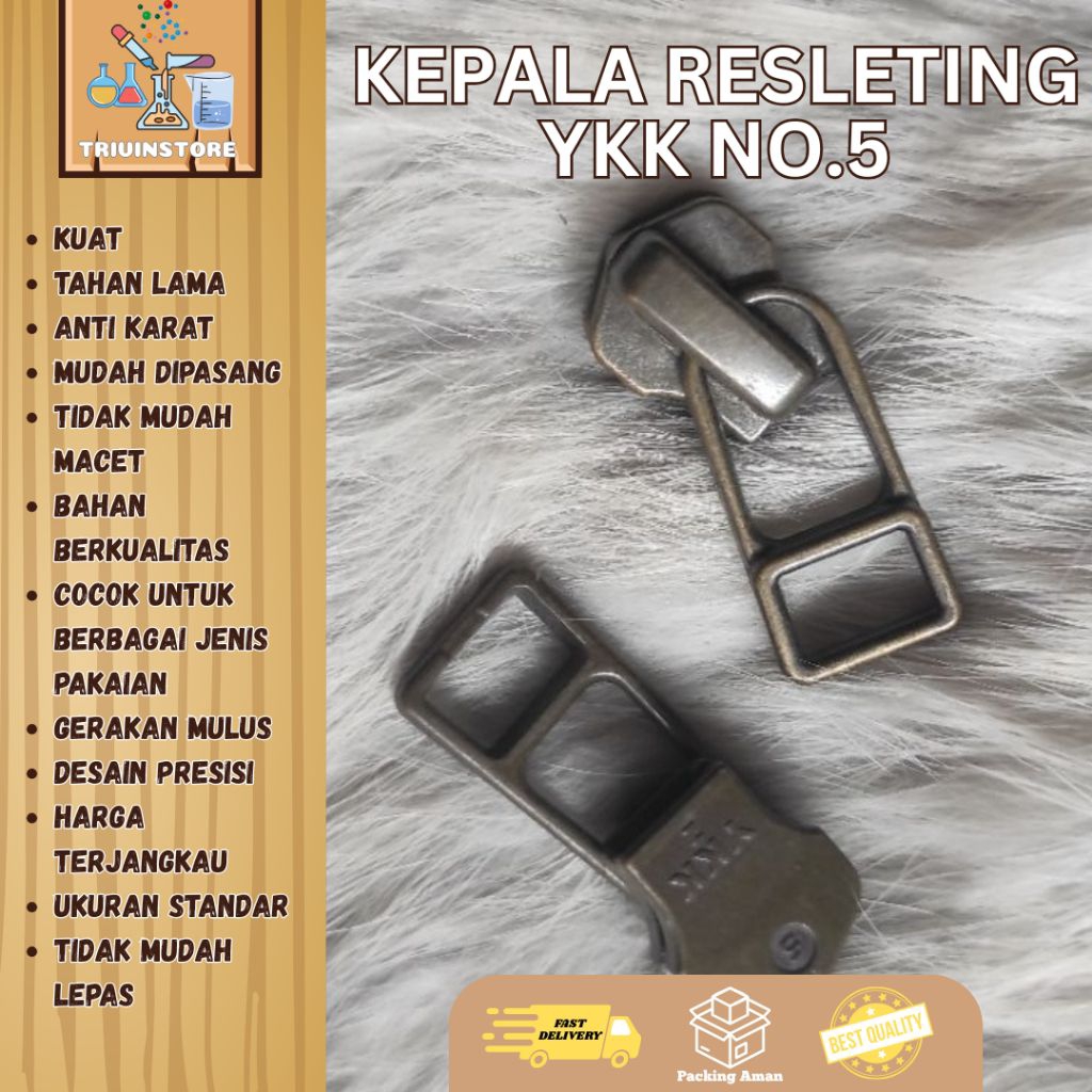 kepala Resleting Ykk No 5