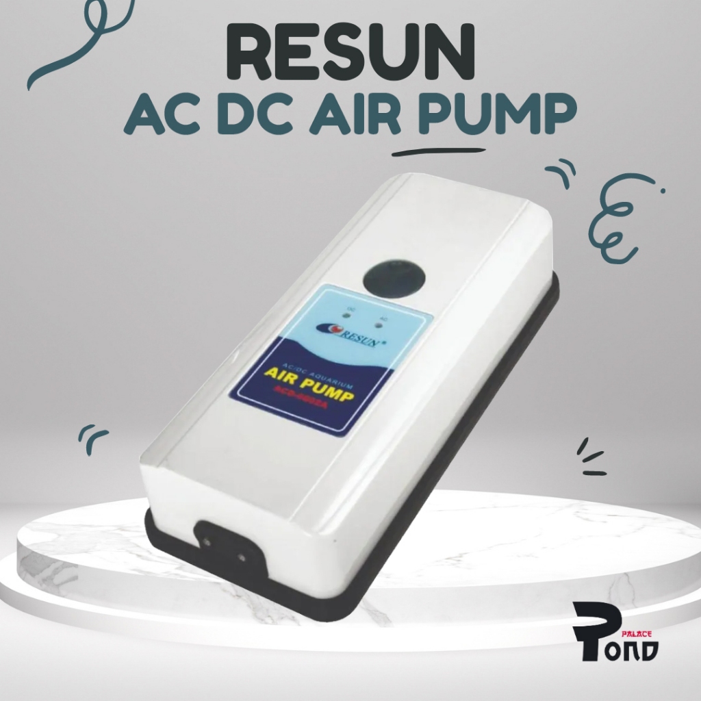 Resun ACD 6602 Silent Mesin Oksigen Aerator AC DC Otomatis