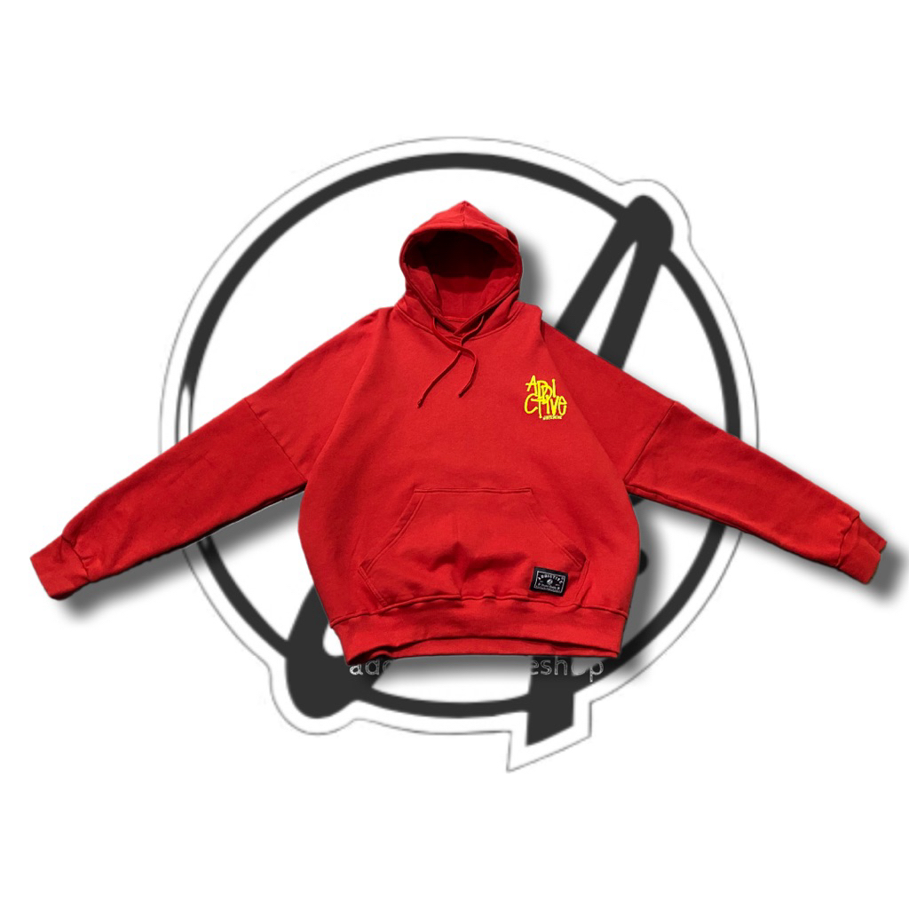 Hoodie boxy Skateboarding addictive red 01