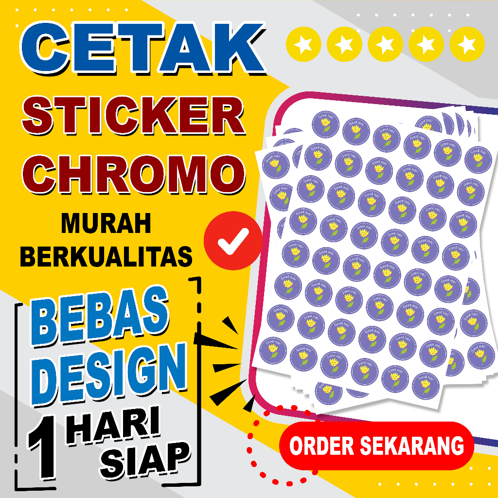 

Cetak Sticker Chromo / Cromo A3+ custom Print + Kiss Cut