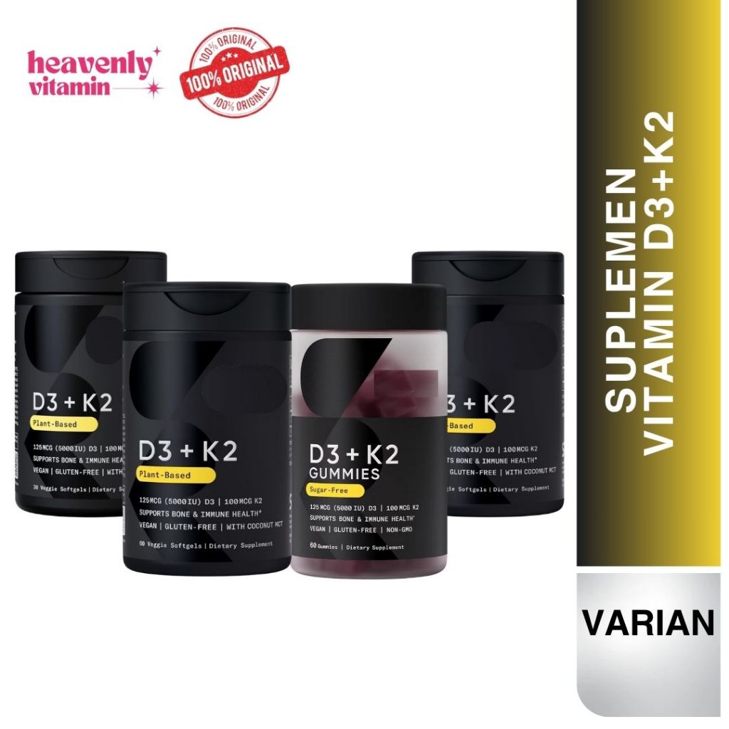 ORIGINAL SR Sports Research Vitamin D3 + K2 Plant- Based with Coconut MCT Oil 125 mcg - 30, 60 &