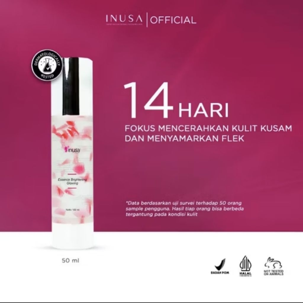 SKINCARE ESSENCE wajah brightening glowing pemutih INUSA ORI aman bumil busui BPOM premium garansi