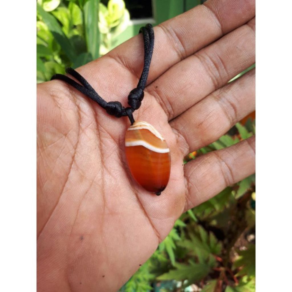 kalung batu akik asli sulaiman madu