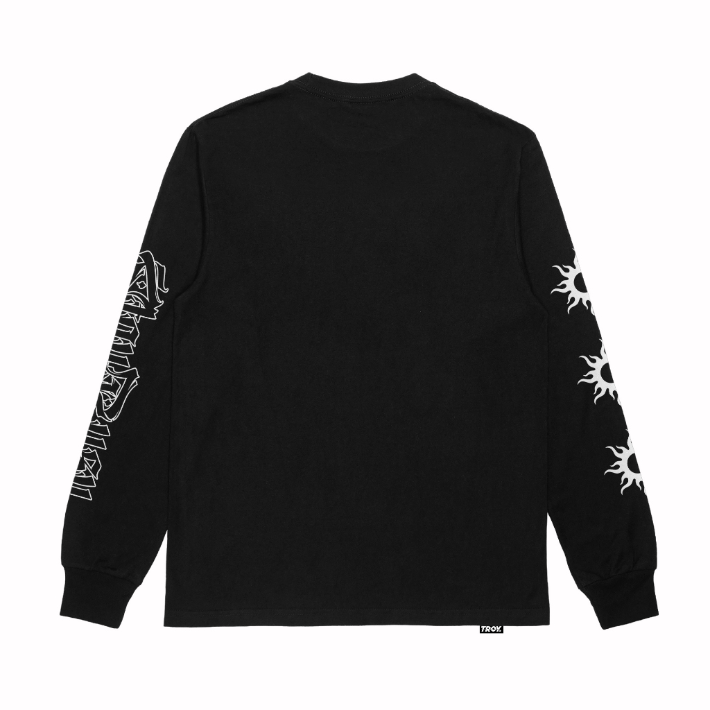 Troy Company Longsleeve Tshirt Black Groov - Kaos Hitam Lengan Panjang LS 3205