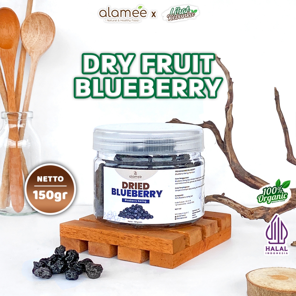 

ALAMEE Dried Blueberry Buah Kering Bluberry Cemilan Fruit 150gr LIHAT KEBUNKU