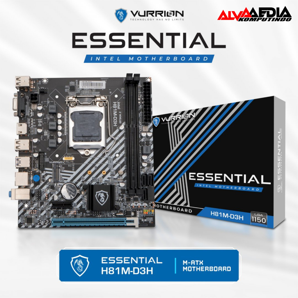 MOTHERBOARD H81M VURRION ESSENTIAL DDR3  H81M-DH3 LGA 1150 H81