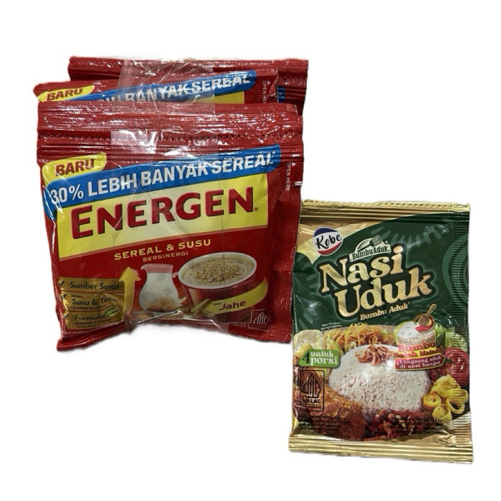 

(C2) Combo Hemat Energen Jahe Renceng & Kobe nasi uduk 1pcs