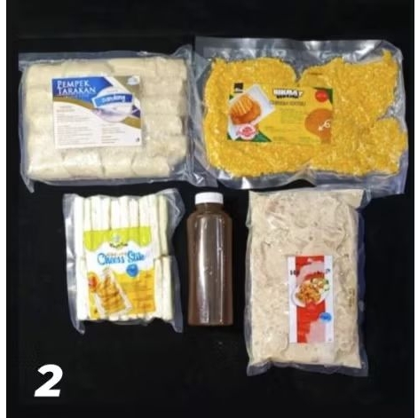 

Paket Hemat Dbaloy No.2 | pempek bandeng 1 + cuko,chiken katsu 1,chees stik 1,ayam lalap 1