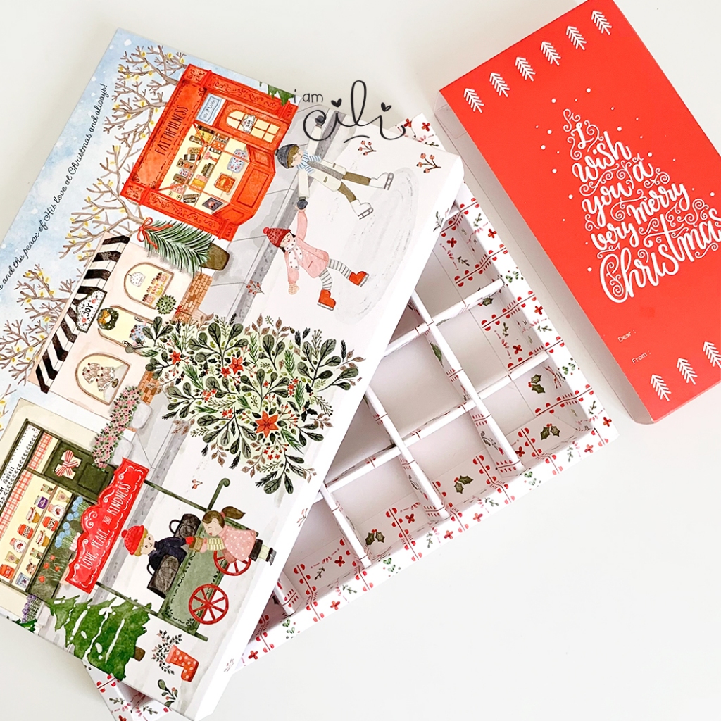 

(BOX 23.5 x 16 x 2.5 cm SEKAT NASTAR NATAL) DUS nastar sekat kue single bite natal christmas (isi 10)