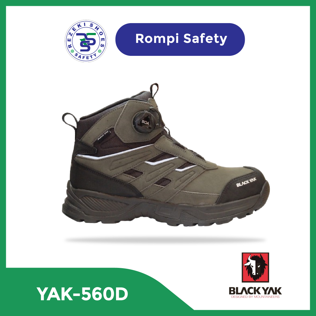 SEPATU SAFETY BLACK YAK - YAK-560 BOA - SAFETY SHOES UJUNG COMPOSITE
