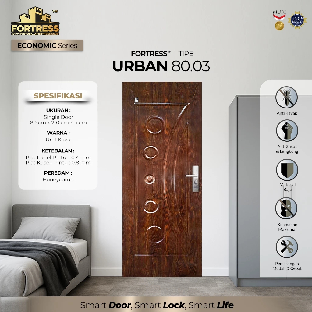 PINTU BAJA FORTRESS URBAN 80.03 (80 X 210 X 4 CM)
