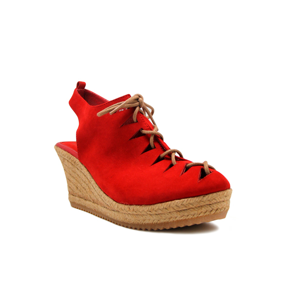 Natana Shoes (WEDGES) Rosana Espadrilles - Red Nb 7cm