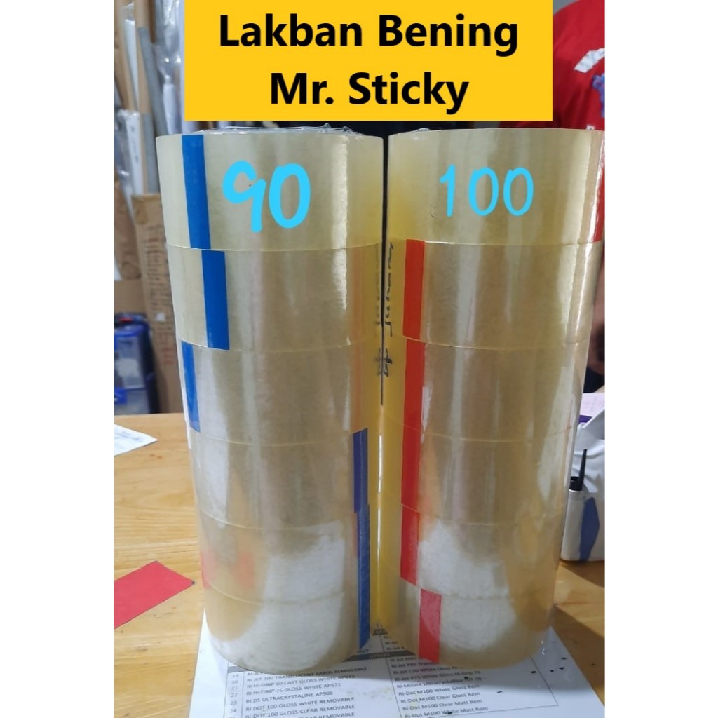 

Lakban Bening | Lakban Coklat | Mr. Sticky | 45 mm x 90 yard, 100 yard