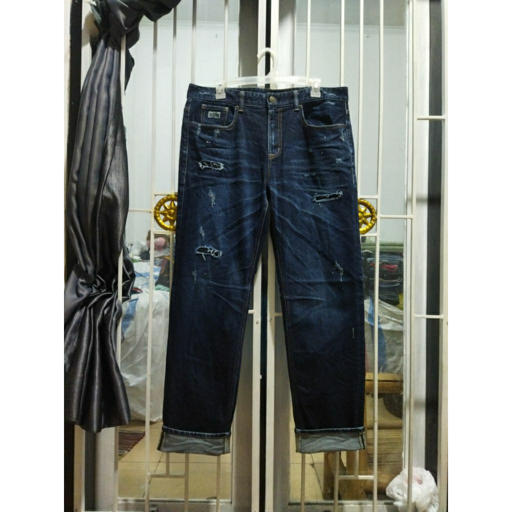 celana ripped jeans Evisu pria 35