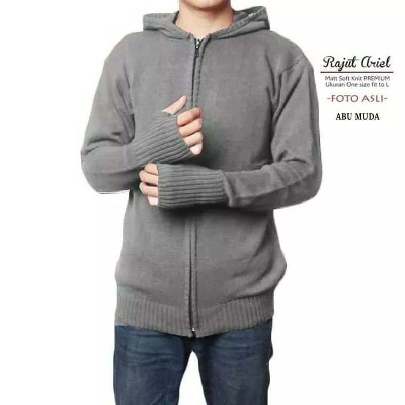 JAKET ARIEL / Jaket Ariel Rajut Polos / Jaket Pria & Wanita /Jaket Ariel Noah / Sweater Rajut Ariel