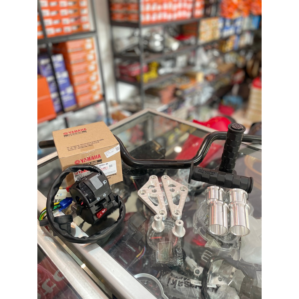 STANG STIR SETIR CBR CB 150R CBR 150 SEPAKET KOMPLIT SET DUDUKAN JALU BOSH BOSHING AS 26 KE 31 DUDUK