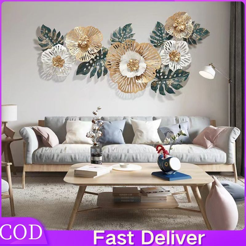 dinding mewah menggantung hiasan dinding ruang tamu rumah dekorasi Dekorasi bunga besi dekorasi bung