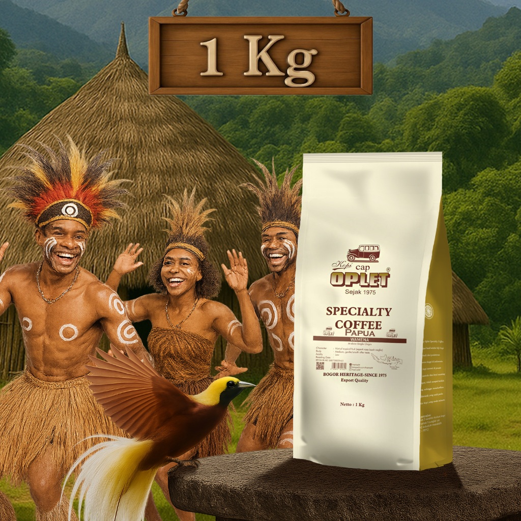 

KOPI OPLET SPECIALTY COFFEE - PAPUA WAMENA (ARABIKA) - 1kg