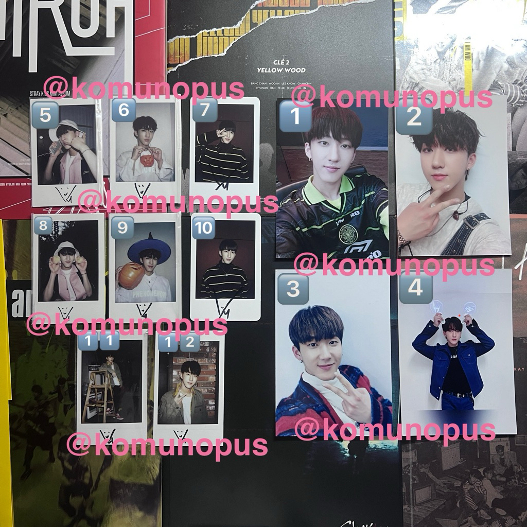 WTS IN RUSH PHOTOCARD PC STRAY KIDS CHANGBIN POLAROID BROADCAST EVENT WITH SIGNED OFFICIAL GOODS STI