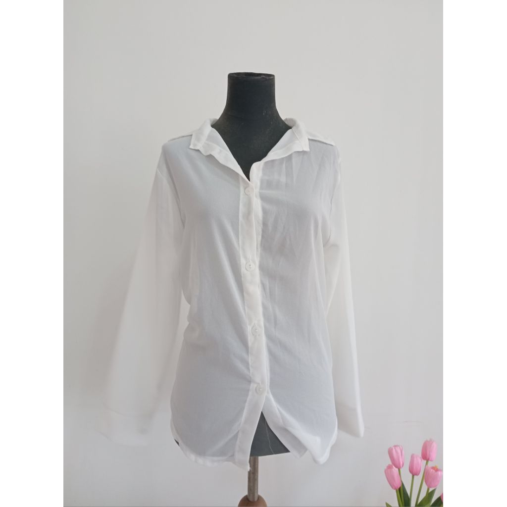 Preloved - Kemeja Transparan Backless