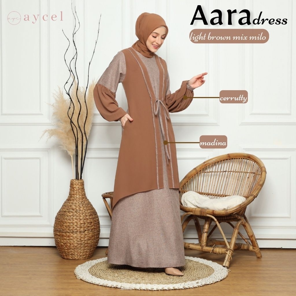 AARA DRESS BY AYCEL | Gamis Madina Mix Cerrutty AARA DRESS by AYCEL