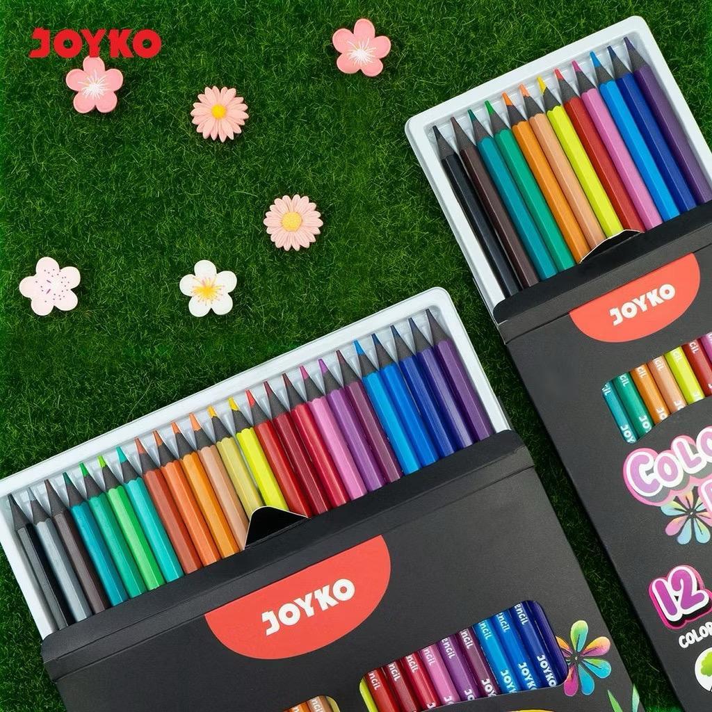 

JOYKO WOODLESS COLOR PENCILS - Pensil Warna Tanpa Kayu 24 Warna - Pensil Warna Joyko CP 0133