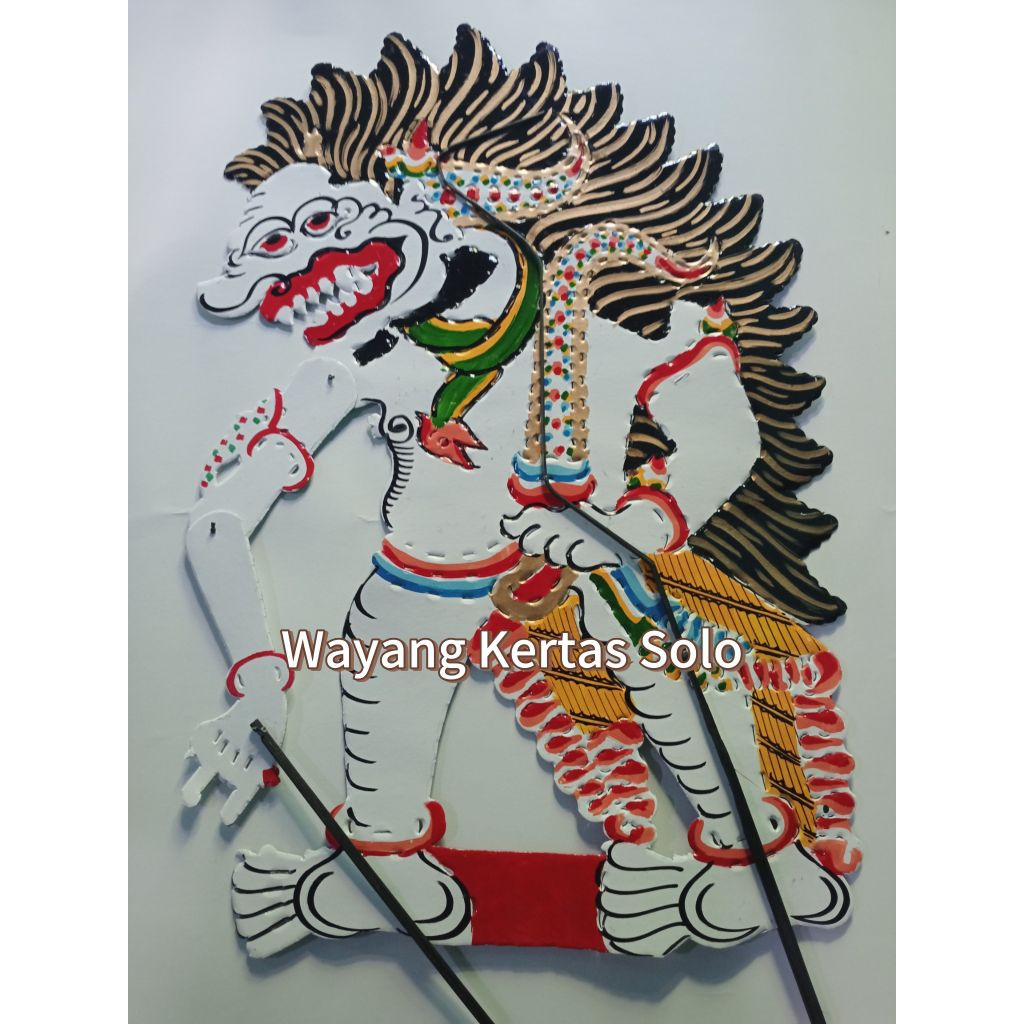 Wayang kulit kertas wayang mainan Buto Amral Tinggi 80cm