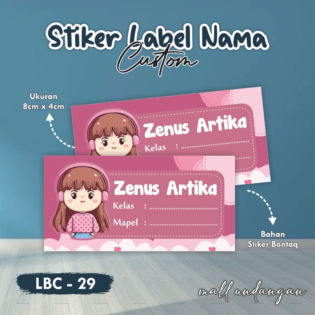 

STIKER LABEL BUKU CUSTOM KARAKTER - STIKER LABEL NAMA BUKU ANAK SEKOLAH