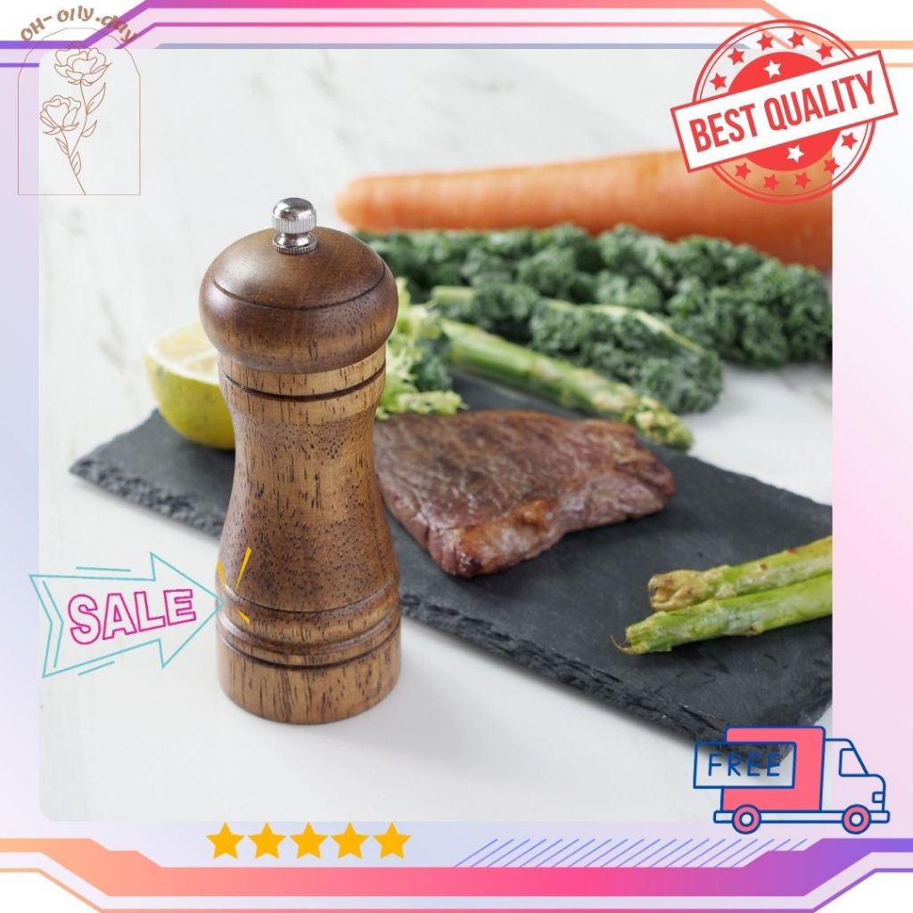 Gilingan Lada Merica Bumbu/Salt Pepper Mill Manual Grinder Kayu/Wood Salt Pepper Grinder Mill/Giling