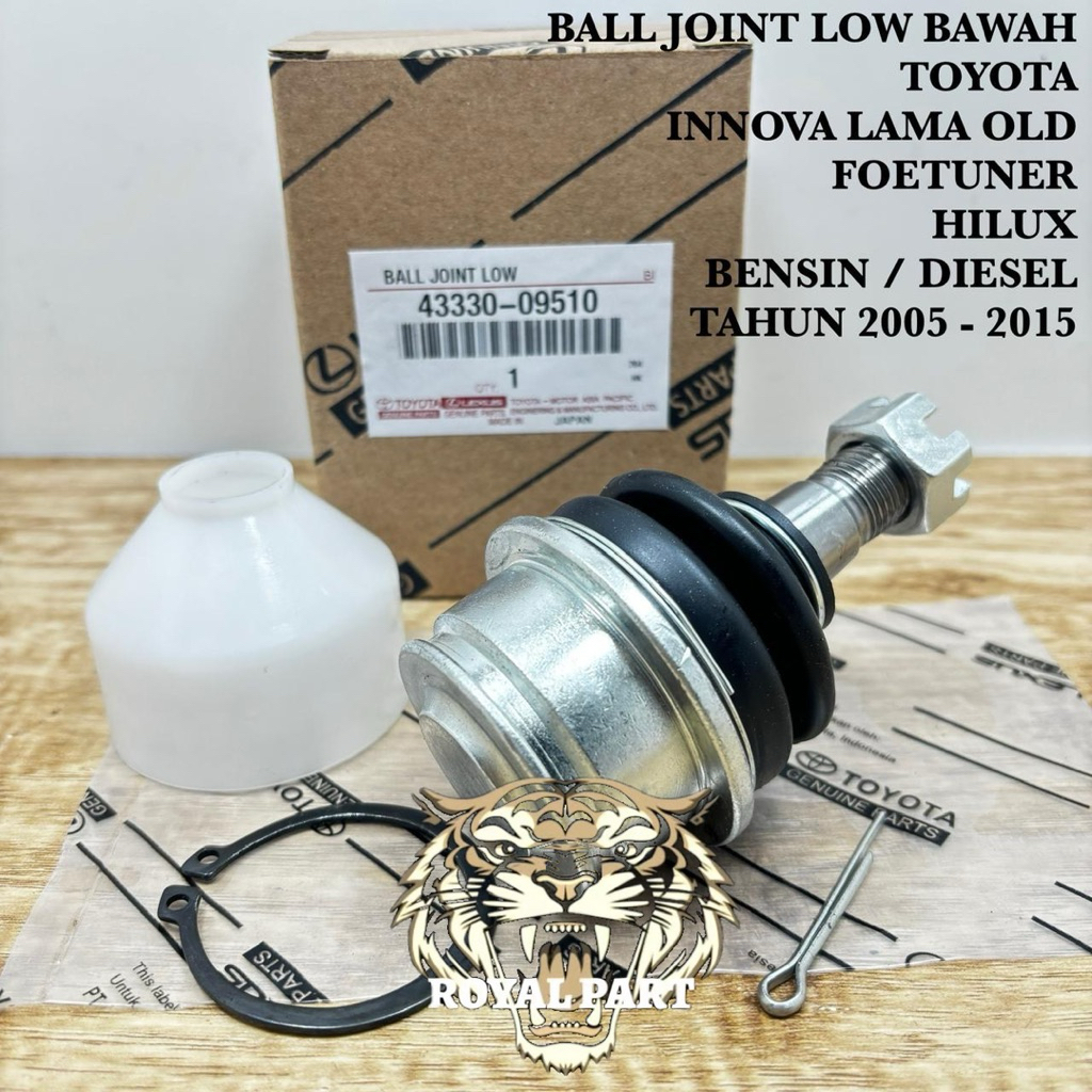 BALL JOINT LOWER LOW BAWAH TOYOTA INNOVA FORTUNER HILUX TAHUN 2005 - 2015 BENSIN DIESEL INOVA BOLL B