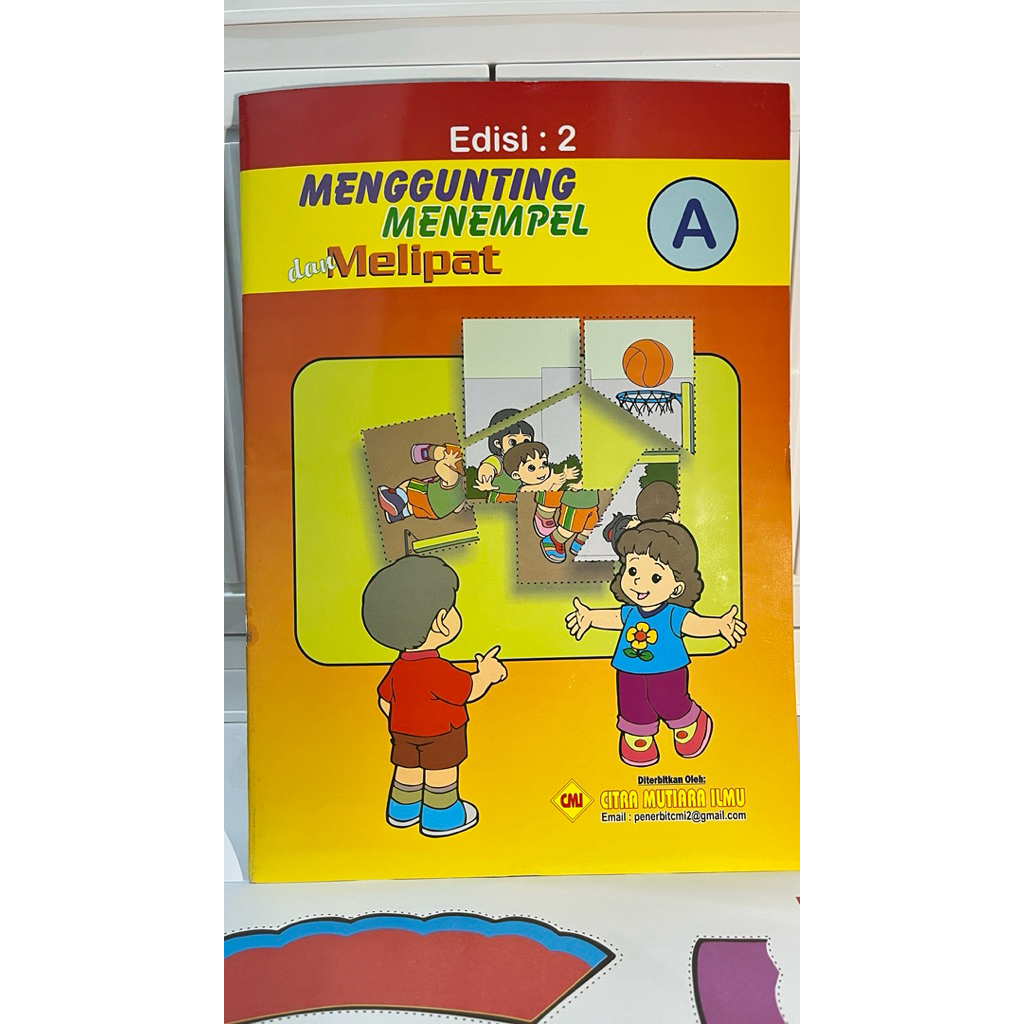 Buku Anak TK/PAUD, Menggunting Menempel dan Melipat untuk TK A/TK B