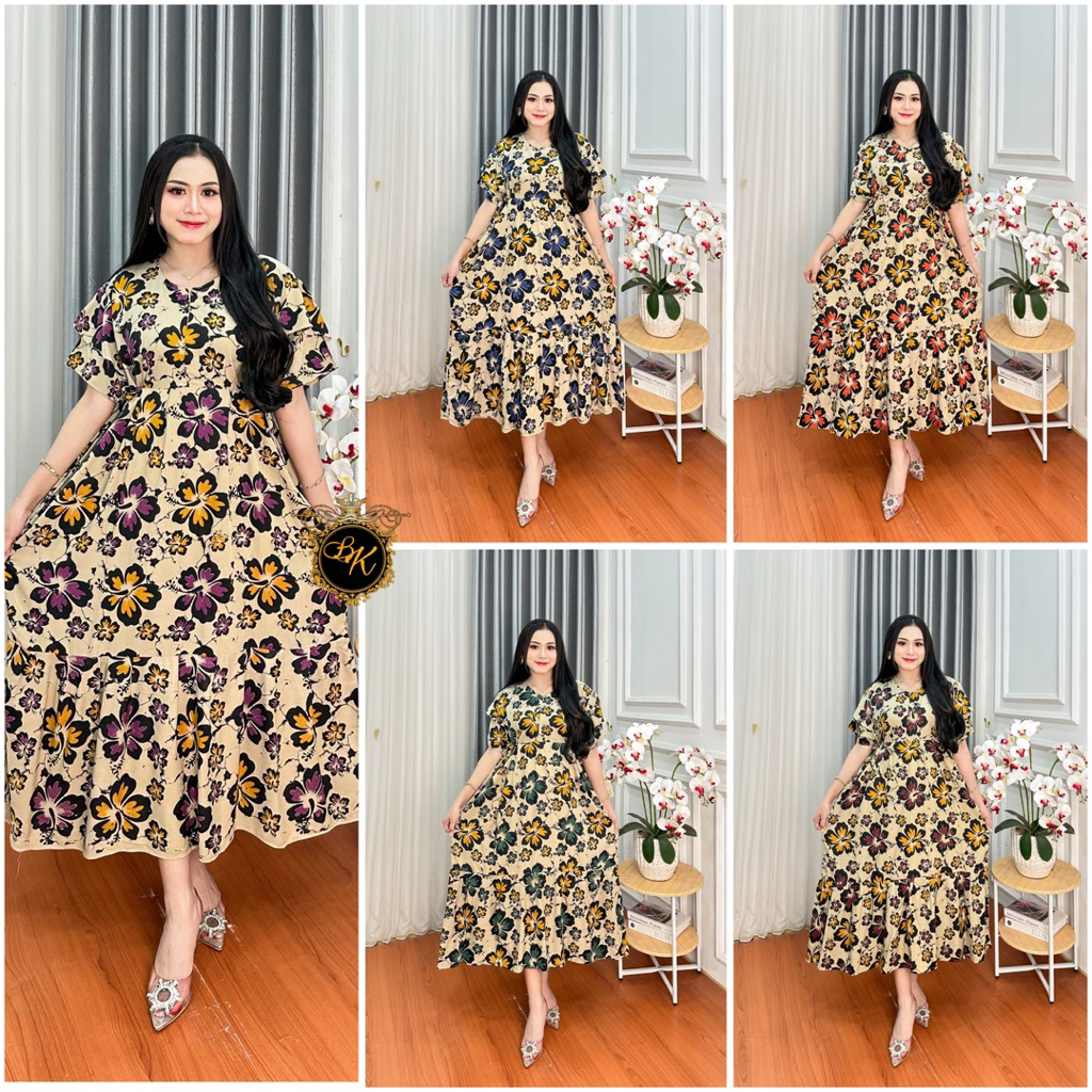 Daster Kanaya Jumbo| Dress Kanaya Terbaru| Daster Kanaya Ld 130| Daster Rayon Jumbo