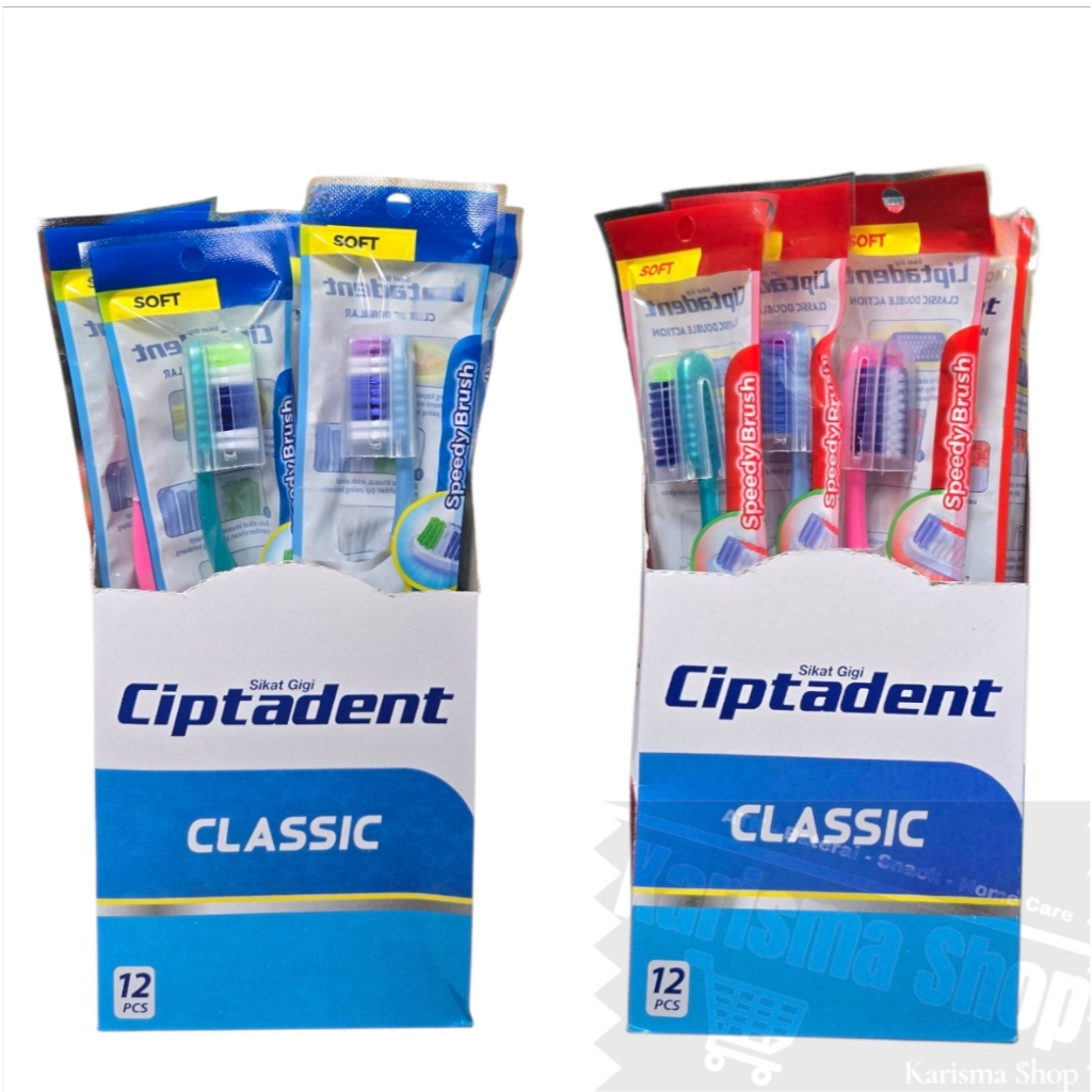 SIKAT GIGI CIPTADENT CLASSIC ISI 12 Pcs / sikat gigi ciptadent 1 box isi 12 classic