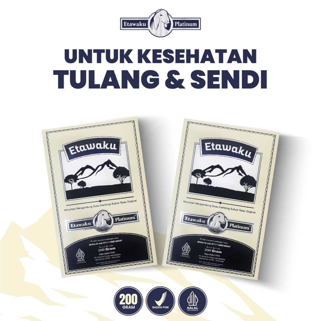 

ETAWAKU PLATINUM Susu Kambing Etawa 2 Box Isi 200gr Untuk Sesak Nafas dan Jaga Kesehatan Tulang