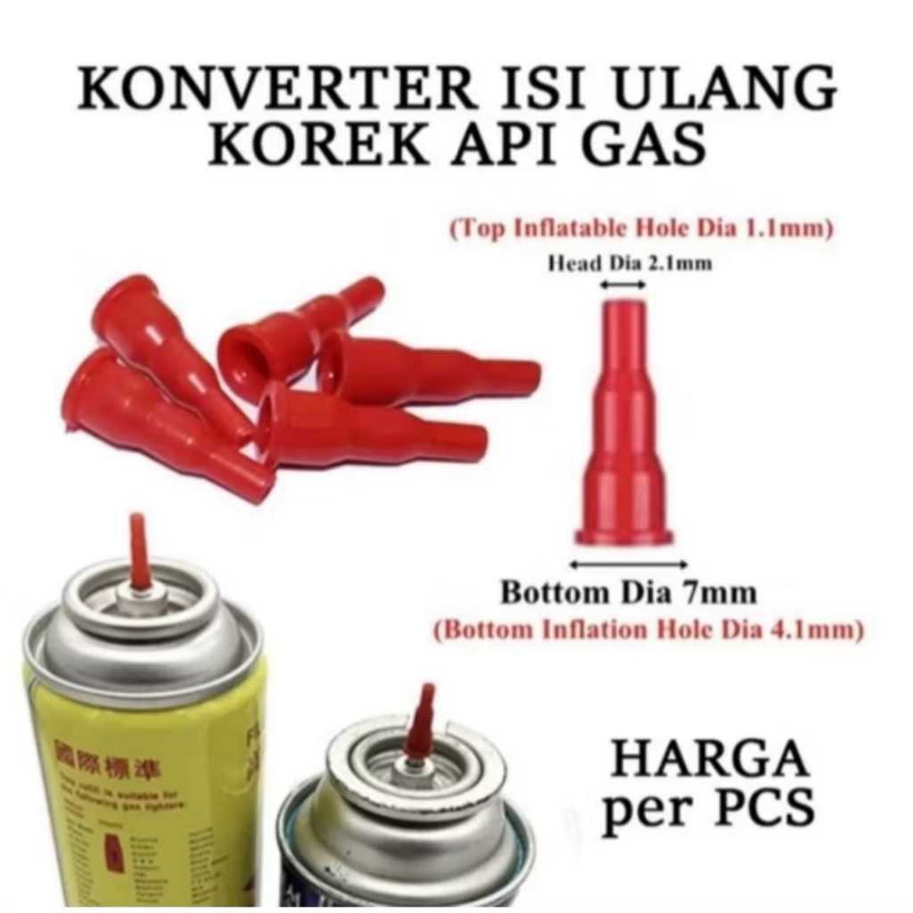 alat isi ulang korek api dari gas kaleng portabel(pentil korek)