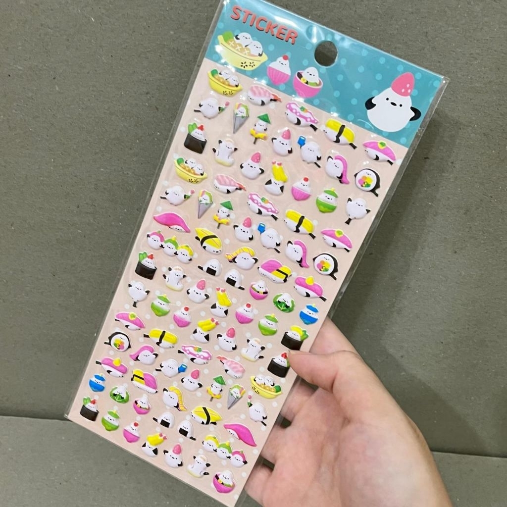 

Stiker Burung Makanan Sushi