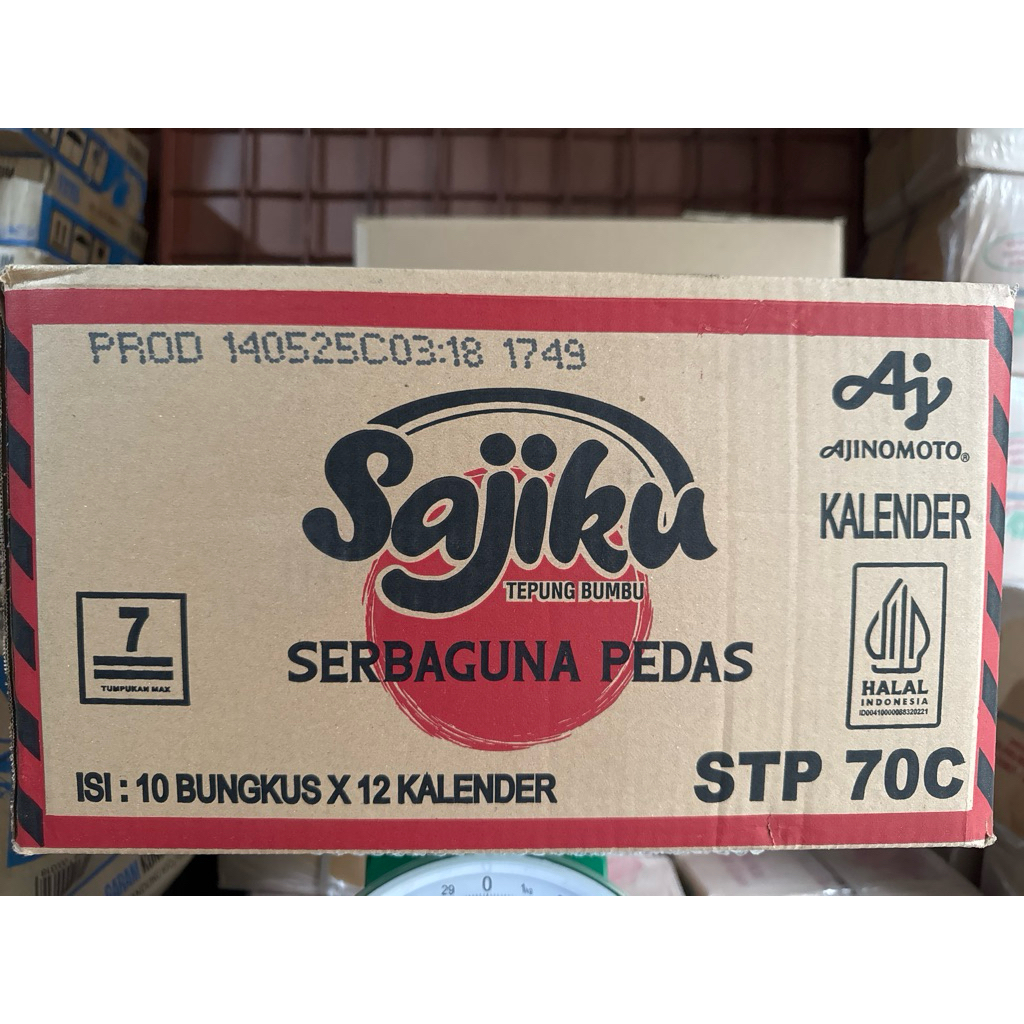 

Sajiku Serba Guna Pedas 70 gram @ 10x12=120 bks / 1 dus