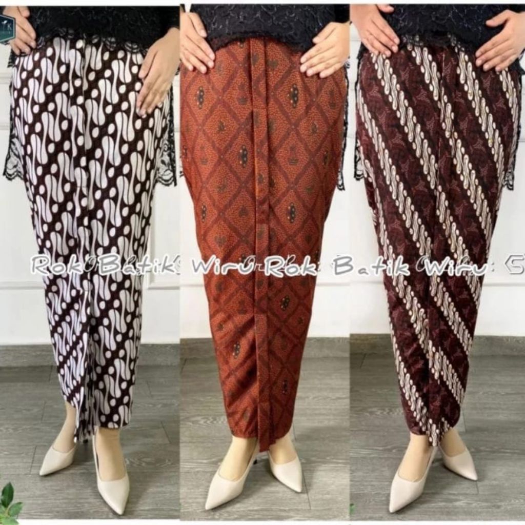 Rok batik wiru, Rok bawahan kebaya, Rok span batik modern