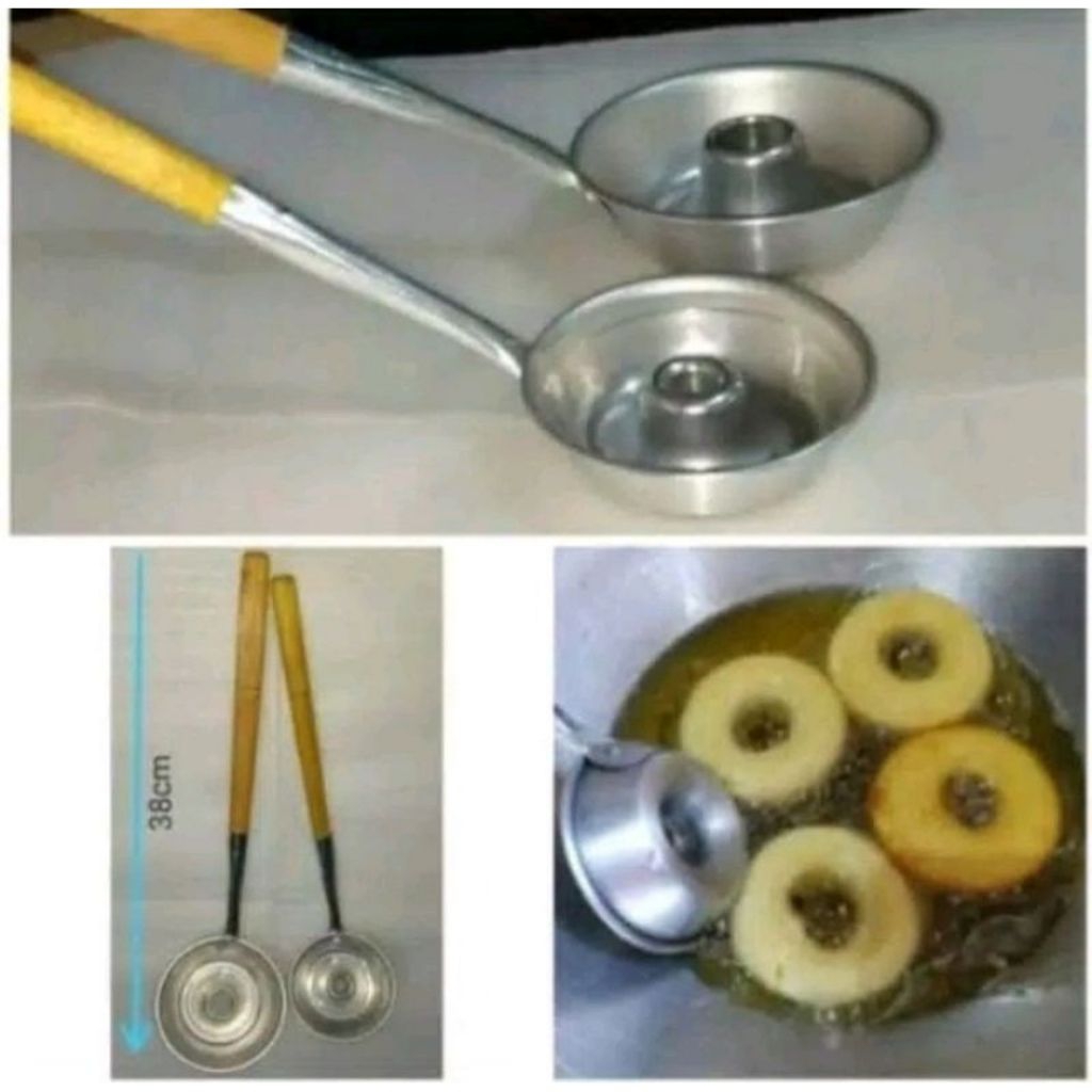 cetakan kue donat cair aluminium diameter 7cm