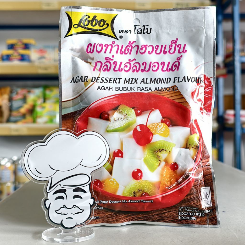 

Lobo Agar Agar Bubuk Rasa Almond / Lobo Puding Almond 130Gr
