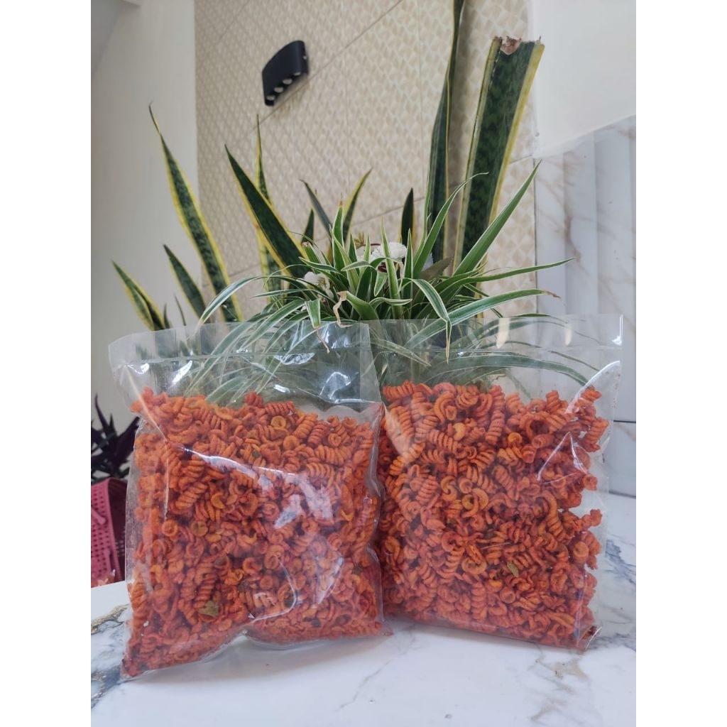 

Makaroni Spiral Sambal Geprek 250 gr - 1 kg | Renyah dan Enak | Camilan Kekinian Murah