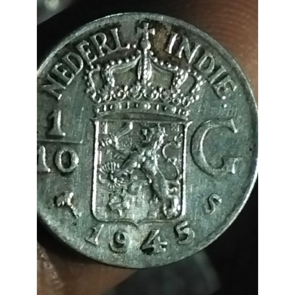 koin kuno  1/10 gulden belanda