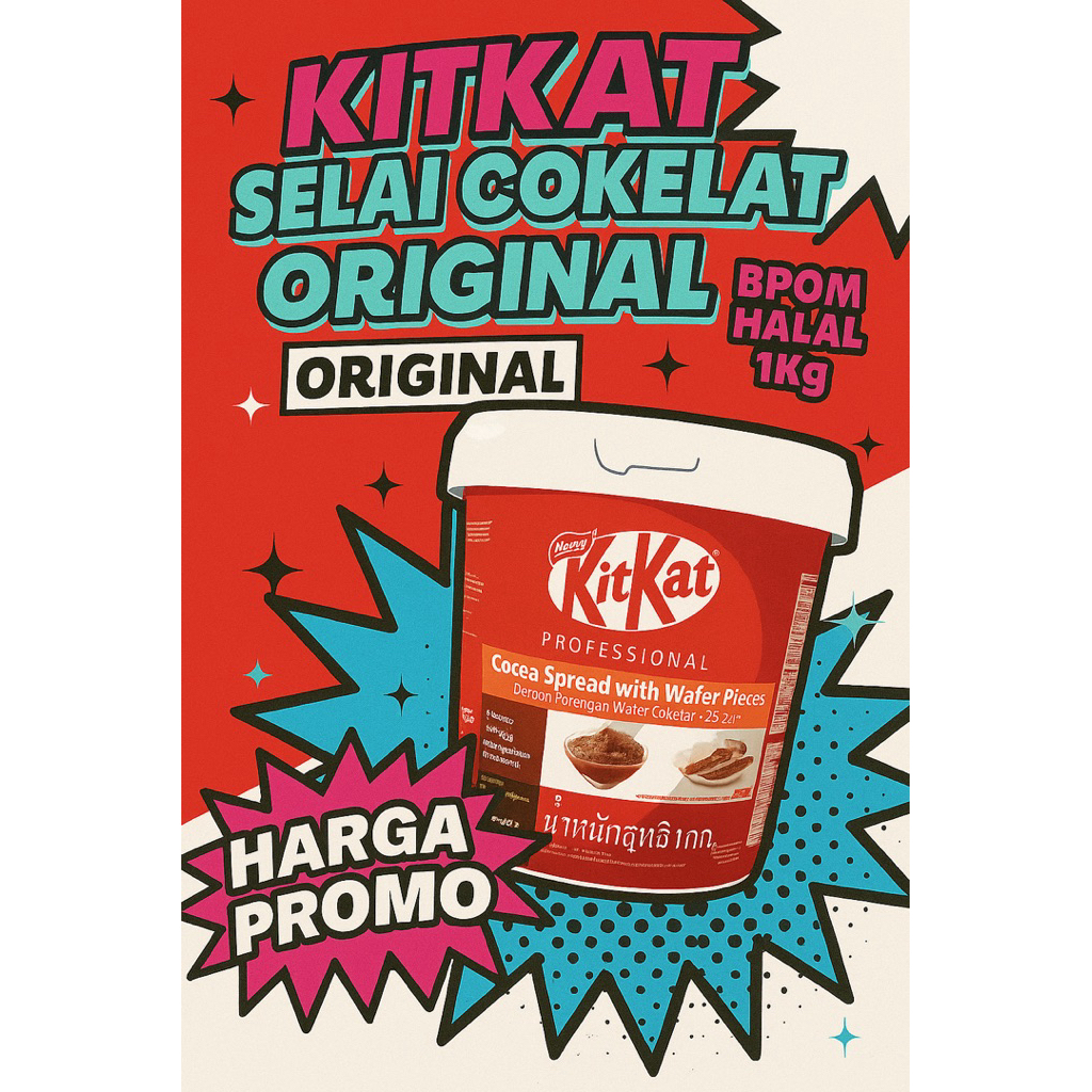 

KIT KAT SELAI COKLAT WAFER COCOA SPREAD 1 KG HALAL