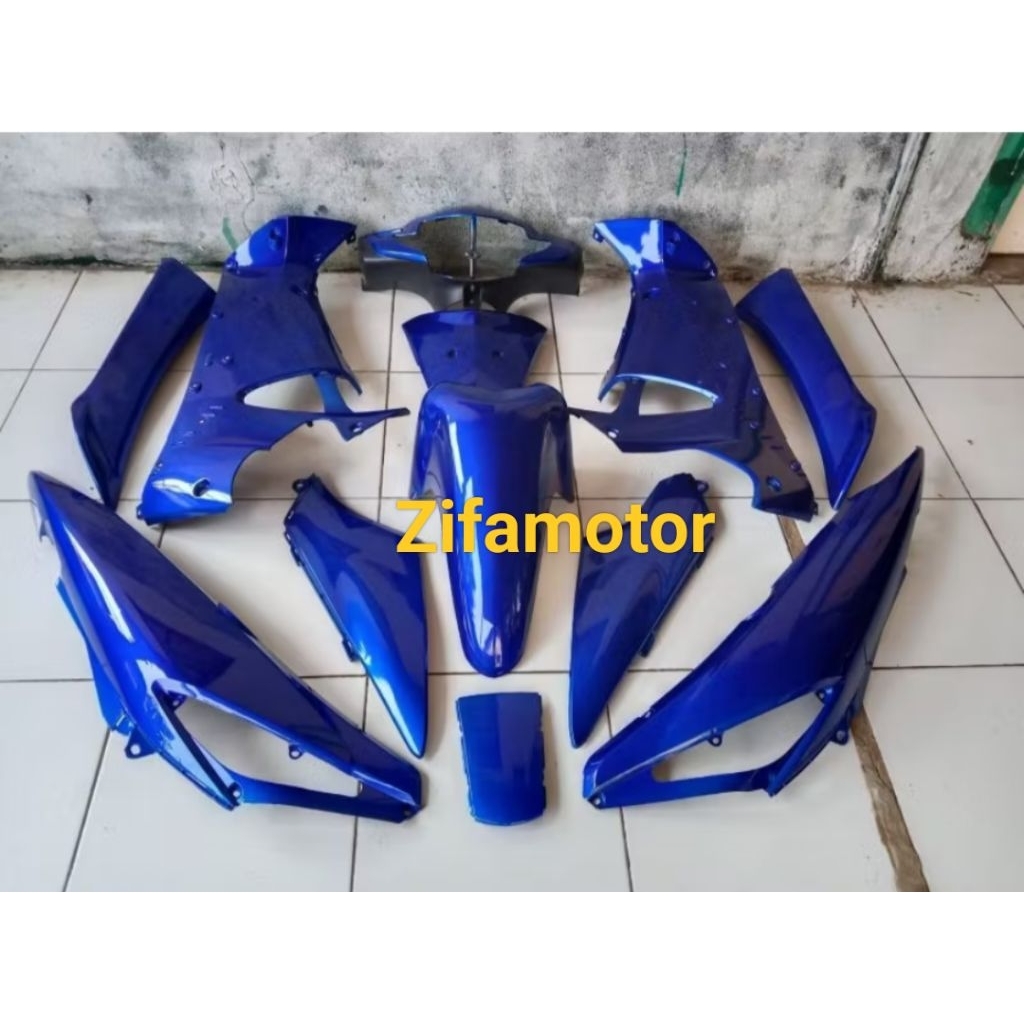 full set body halus Honda Supra x 125 lama biru full