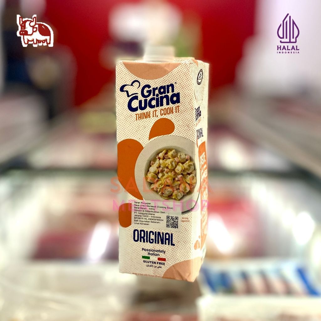 

Gran Cucina Cooking Sauce 1000 ml – Krim Memasak Non-Dairy & Gluten Free | Kental & Serbaguna
