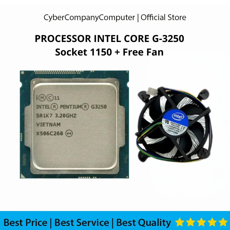 Processor Intel Core G-3250 Gen4 LGA 1150 3.20GHz + Free Fan - Processor G-3250 Gen4 Socket 1150 Fre