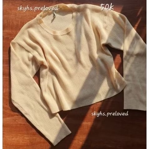 Colorbox Crop Sweater Beige