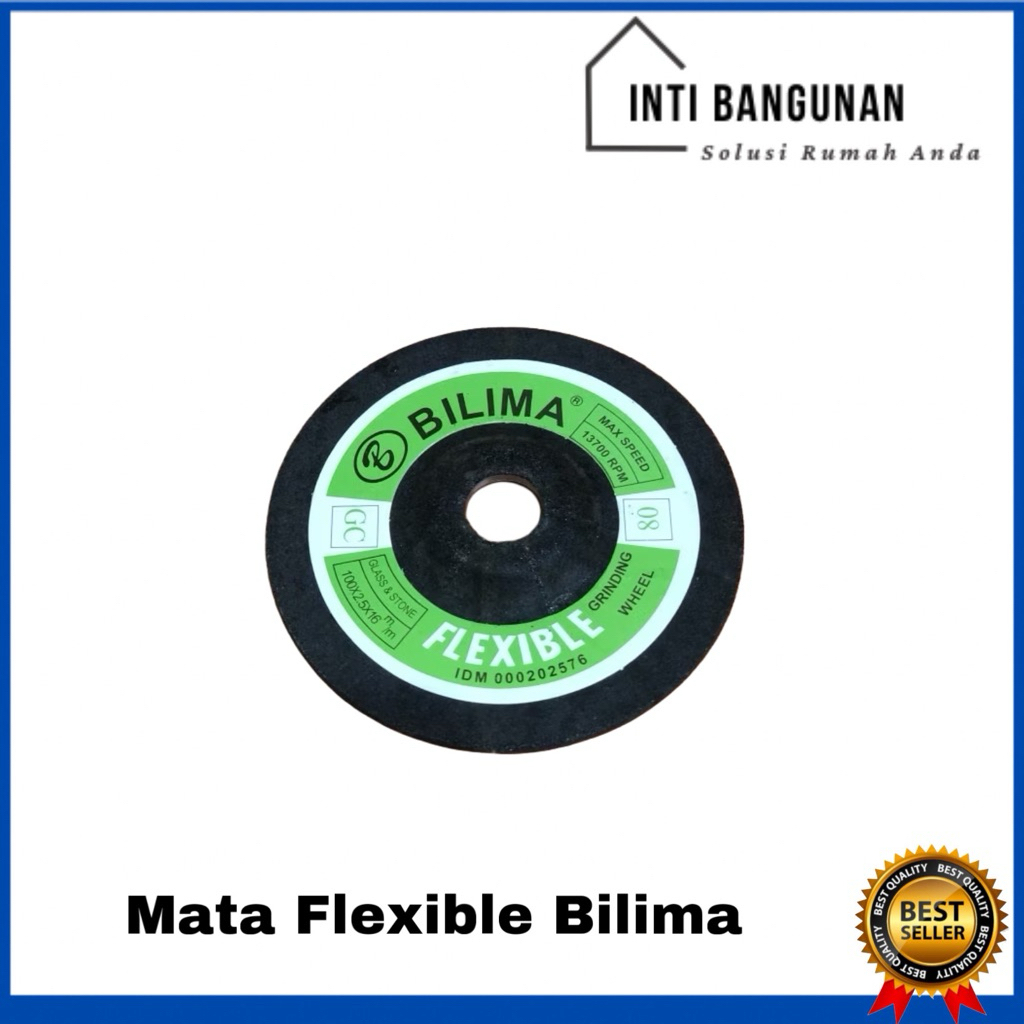 Mata Poles Keramik Bilima Flexible Grid 80 Asah Gerinda Grinda Kaca MATA PISAU GERINDA / RESIBON FLE
