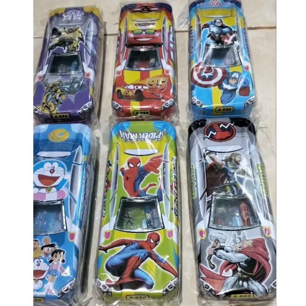 

Kotak pensil Set Kaleng Mobil / Tempat Pensil Kaleng 2 Susun
